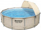 Kit piscine tubulaire Bestway POWER STEEL FRAME POOL ronde Ø396 x 107cm avec auvent