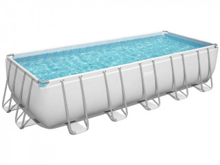 Kit Piscine tubulaire Bestway POWER STEEL FRAME POOLS rectangulaire 640 x 274 x 132cm filtration cartouche + echelle