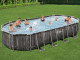 Kit piscine tubulaire Bestway POWER STEEL FRAME POOLS ovale aspect BOIS 732x366x122cm filtration cartouche - Autre vue