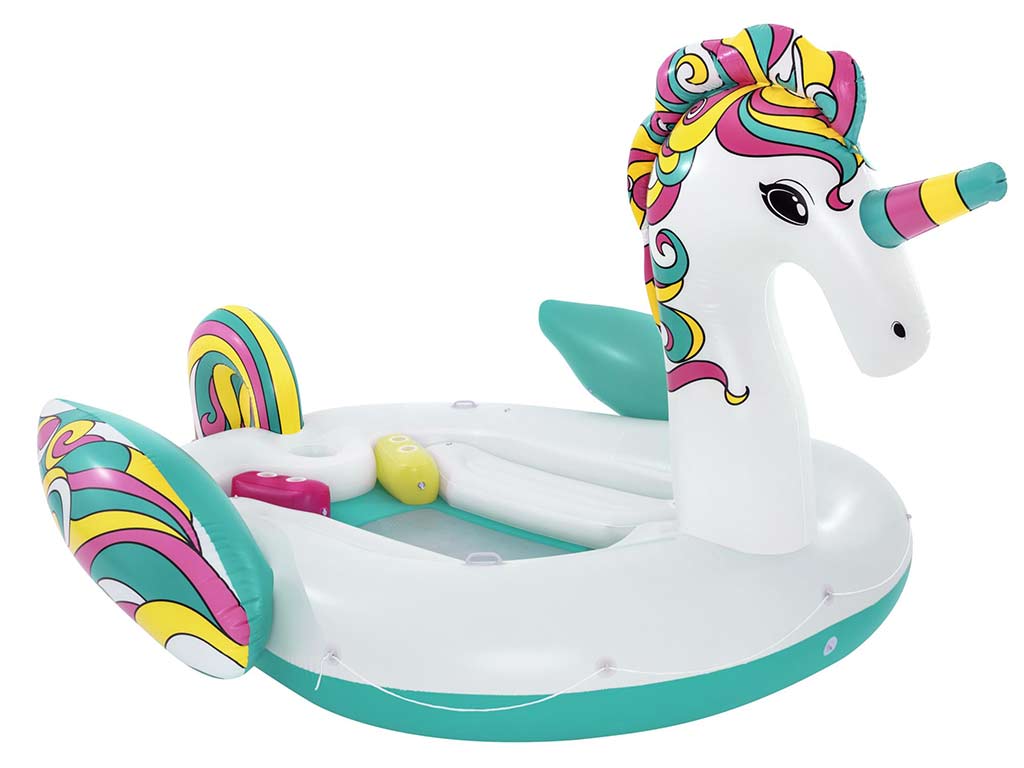 Bouee geante gonflable piscine Bestway LICORNE 590x404cm 6 personnes