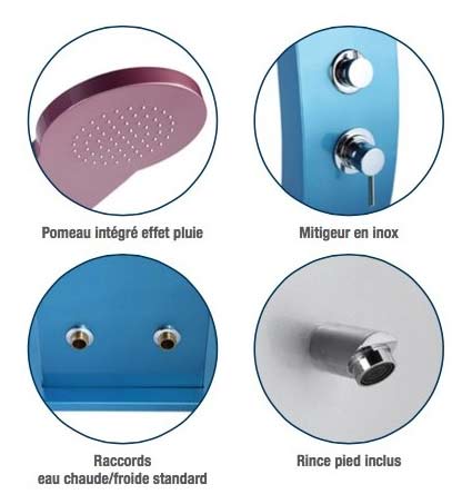 Douche d'exterieur aluminium Formidra BELLAGIO 37L coloris Gris - Avantages de la douche d'extérieur Formidra BELLAGIO