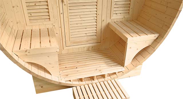 Sauna a vapeur d'exterieur GAIA LUNA 6 places - Avantages du sauna à vapeur d'extérieur GAIA LUNA