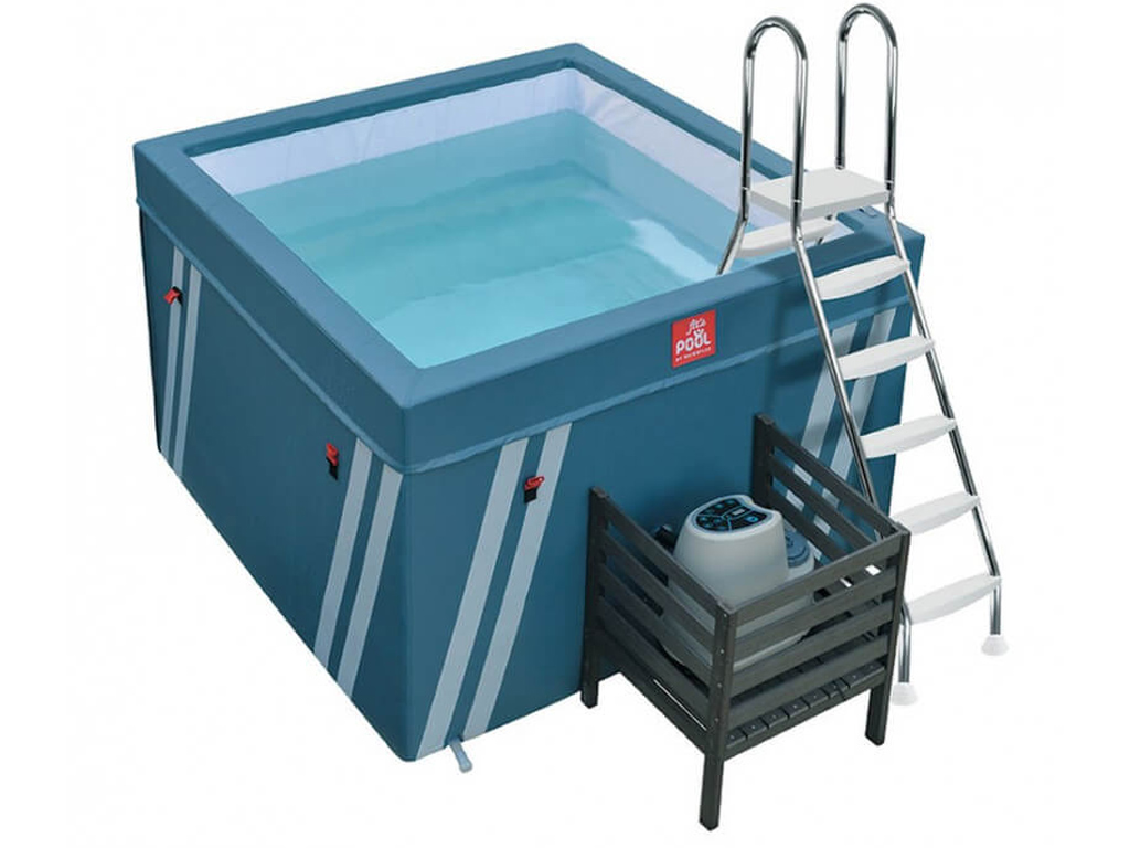 Bassin Waterflex Fit's Pool avec velo aquatique Happy Bike Orange
