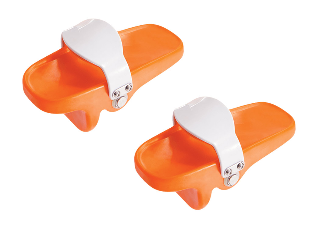 Kit de 2 pedales AquaSpeed S2 pour velos piscine Waterflex coloris orange