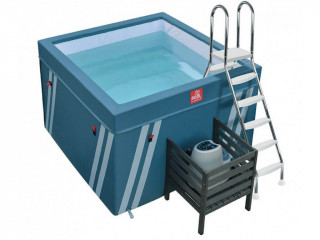 Bassin Waterflex Fit's Pool avec velo aquatique Happy Bike Bleu