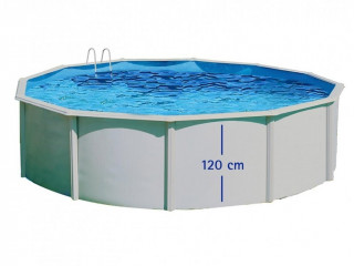 Kit piscine hors-sol acier Toi PRESTIGIO 120 ronde Ø460x120cm filtre a sable 8,5m³/h