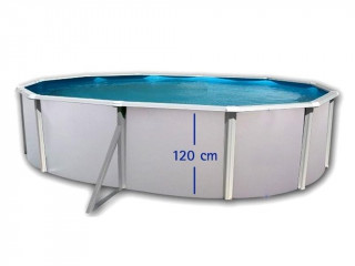 Kit piscine hors-sol acier Toi PRESTIGIO 120 Ovale 550x366x120 filtre a sable 8,5m³/h