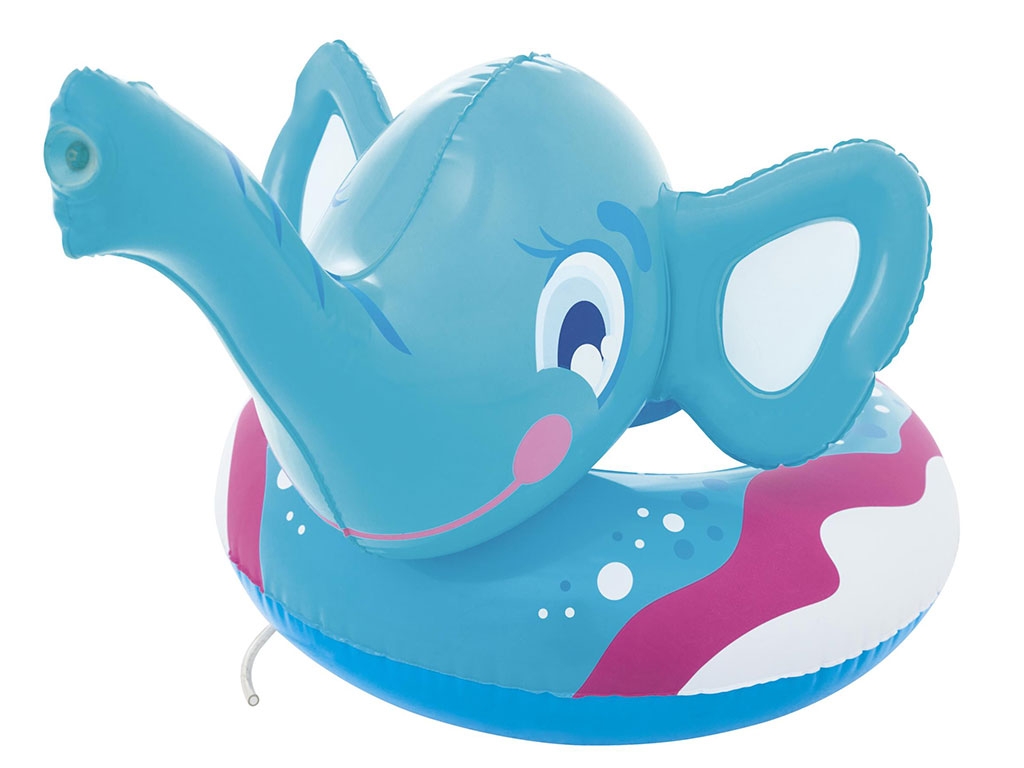 Bouee gonflable piscine ELEPHANT bleu arroseur Bestway 61x69 cm