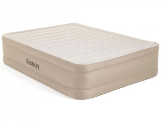 Lit gonflable Bestway matelas 2 places 203x152x46cm Beige et blanc