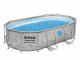 Kit piscine Bestway POWER STEEL SWIM VISTA POOL ovale 427x250x100cm effet pierre avec hublots