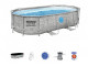 Kit piscine Bestway POWER STEEL SWIM VISTA POOL ovale 427x250x100cm effet pierre avec hublots - Autre vue