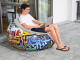 Fauteuil gonflable rond Bestway Graffiti Inflate-a-Chair 112x112x66cm - Autre vue