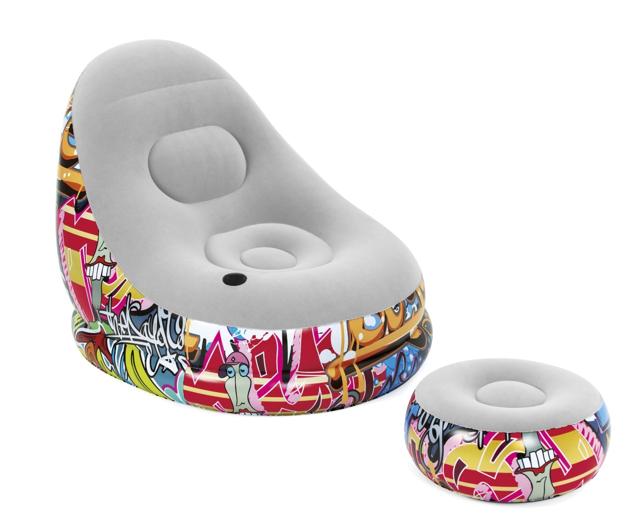 Fauteuil et repose-pieds gonflables GRAFITTI Comfort Cruiser Bestway 121x100x86cm