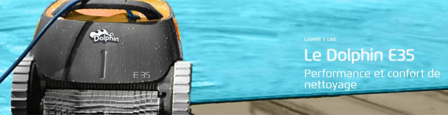 Robot piscine electrique Dolphin E35 avec chariot - Robot piscine électrique Dolphin E35  Efficacité et intelligence