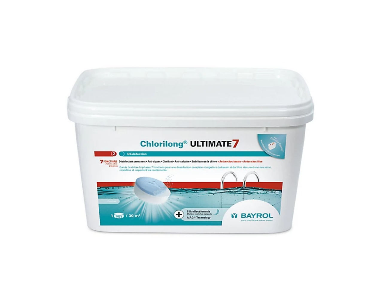 Traitement chlore galets Bayrol CHLORILONG ULTIMATE 7 Bayrol 4,8kg