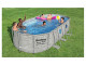 Kit piscine Bestway POWER STEEL SWIM VISTA POOL ovale 549x274x122cm aspect pierre grise avec hublots - Autre vue