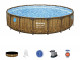 Kit piscine Bestway POWER STEEL SWIM VISTA ronde Ø549x122cm effet bois avec hublots - Autre vue