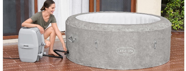 Spa gonflable Bestway LAY-Z-SPA ZURICH AirJet rond Ø180x66cm 4 places - Spa gonflable Bestway LAY-Z-SPA ZURICH AirJet Un design contemporain