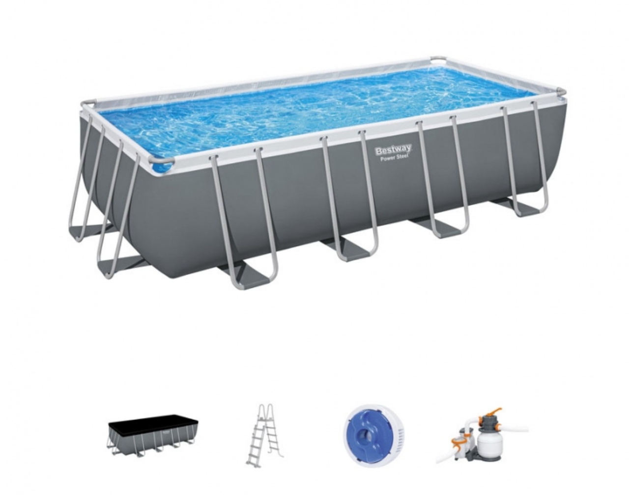 Kit piscine hors sol Bestway Power Steel 549x274x132cm