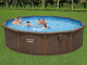 Kit piscine hors sol acier ronde Bestway Hydrium 4,88 x 1,30m aspect bois - Autre vue