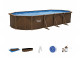 Kit piscine hors sol acier ovale Bestway Hydrium aspect bois 7,30x3,60x1,30 m