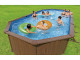 Kit piscine hors sol acier ovale Bestway Hydrium aspect bois 7,30x3,60x1,30 m - Autre vue