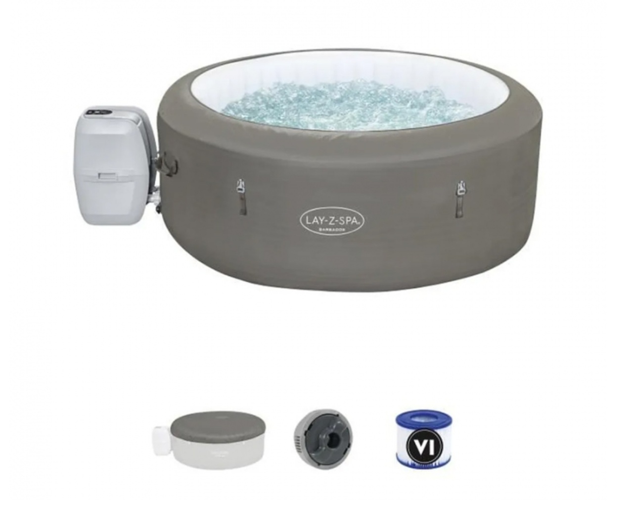 Spa gonflable rond connecte BARBADOS AirJet Bestway Lay-Z-Spa 2 a 4 personnes