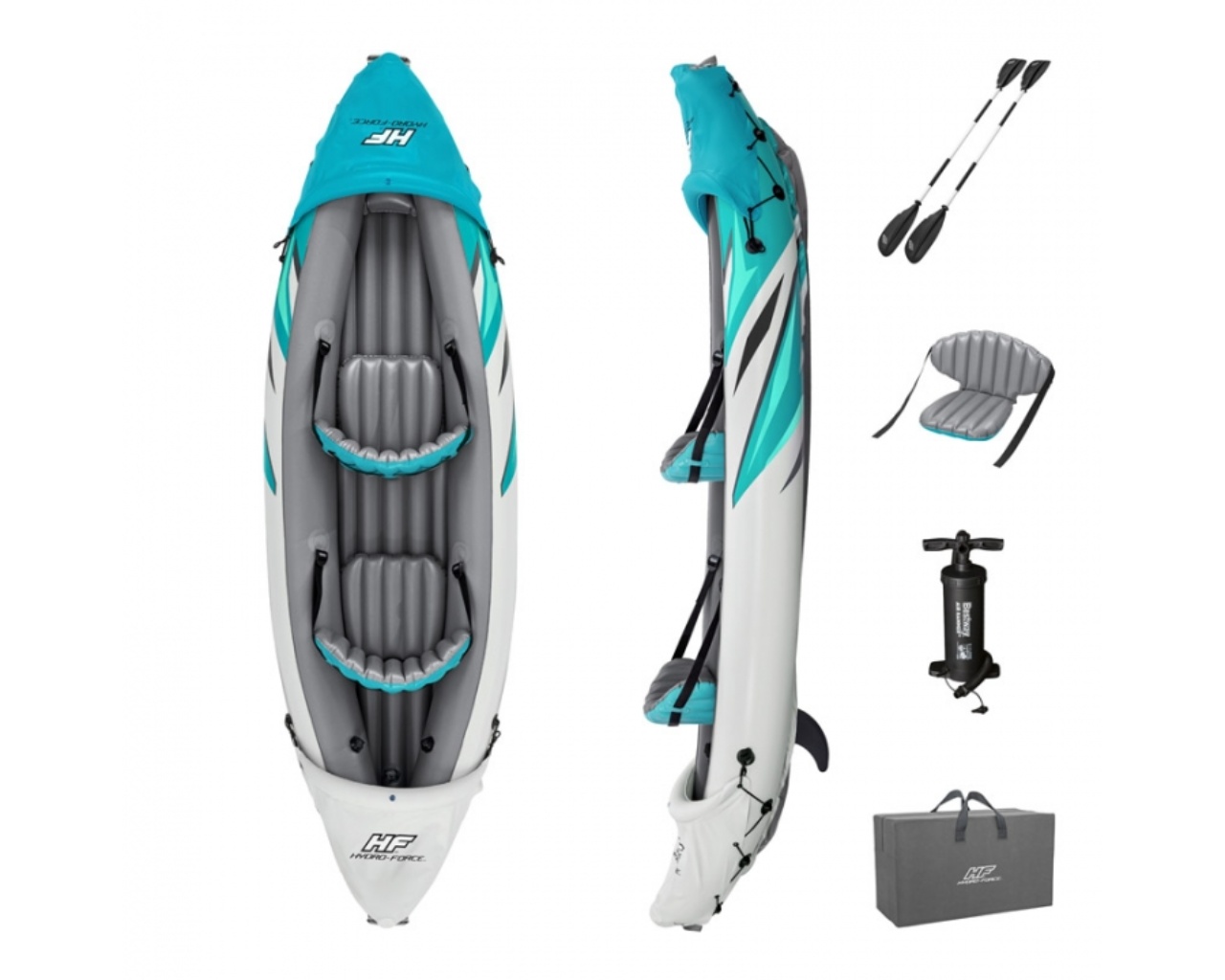 Kayak gonflable Bestway RAPID Elite X2 3,12m Hydro-Force 2 places