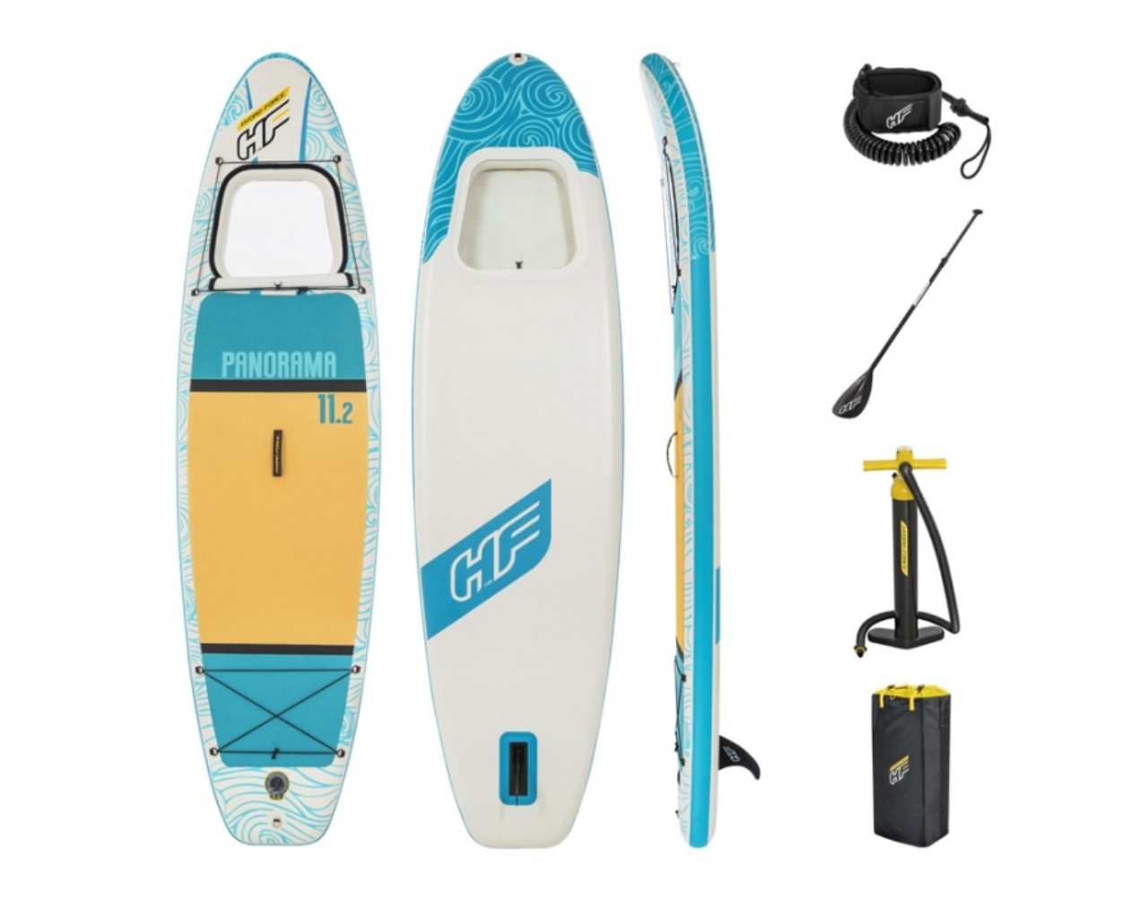 Paddle SUP gonflable Bestway PANORAMA avec hublot 3,40m Hydro-Force