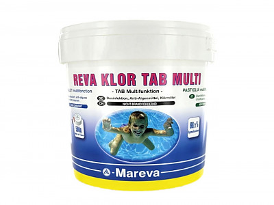 Desinfectant piscine Mareva REVA-KLOR Tab Multi galets 500g seau 5kg