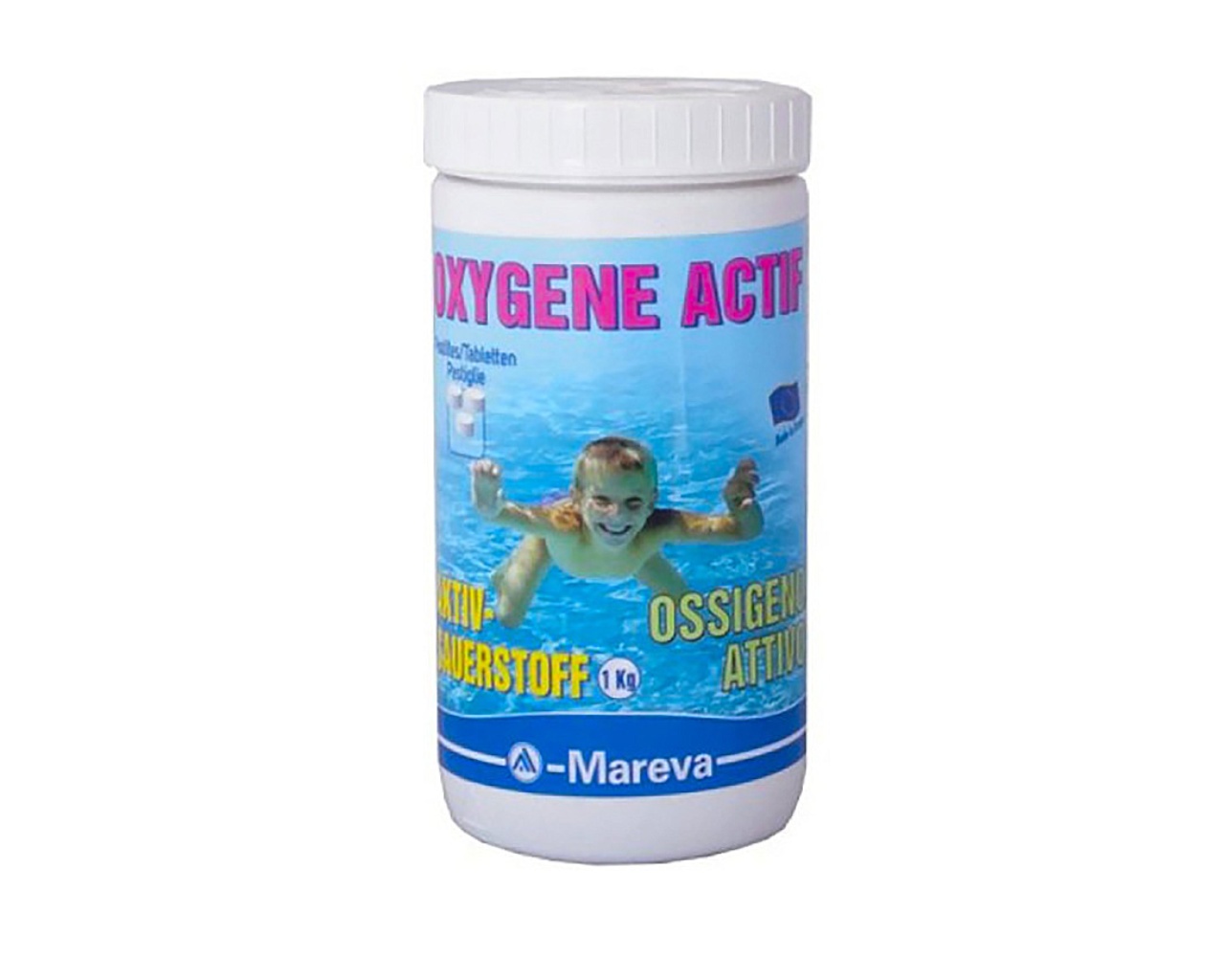 Desinfectant piscine Mareva REVA-CHOC Oxygene actif pastilles 20g pot 1Kg