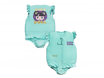 Maillot de bain flottant enfant PLOUF Baby Doll Turquoise fille 2 ans (13/15kg)