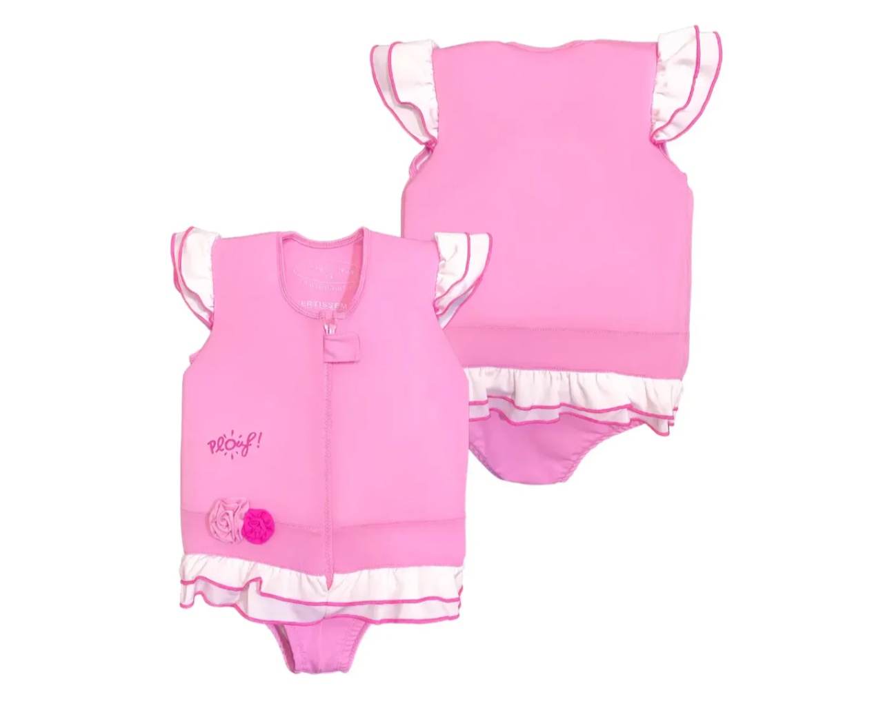 Maillot de bain flottant enfant PLOUF Caraibes Rose fille 2 ans (13/15kg)