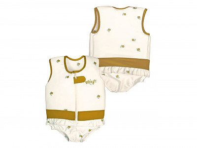 Maillot de bain flottant enfant PLOUF Citron Blanc fille 6 ans (21/24kg)