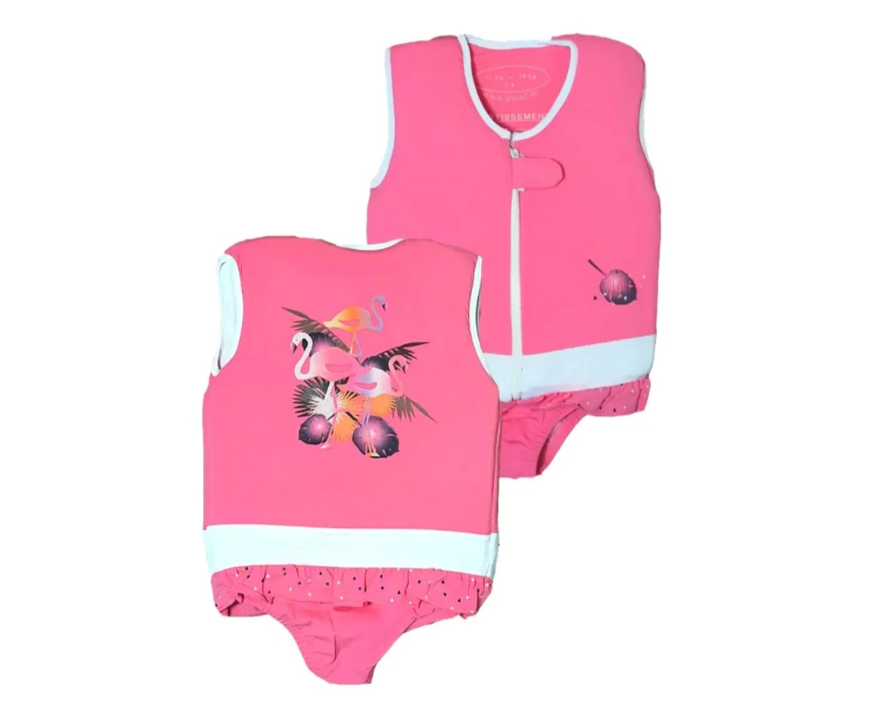 Maillot de bain flottant enfant PLOUF Flamingo Rose fille 2 ans (13/15kg)