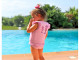 Maillot de bain flottant enfant PLOUF Hippocampe Lavande fille 4 ans (17/19kg) - Autre vue