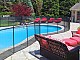 Cloture piscine filet demontable SECURIPOOL by Aqualux Noire 1m fixations 16mm - Autre vue