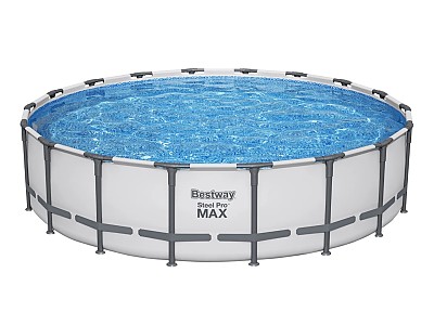 Piscine hors sol ronde BESTWAY Steel Pro Max 549x132cm avec filtre a cartouche, echelle, bache