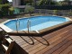 Piscine bois allongee Ubbink OLYMPIA XL 500x350x130cm Liner Bleu