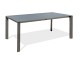 Table de jardin aluminium HONFLEUR gris anthracite plateau verre + rallonge DCB GARDEN TB250