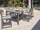 Table de jardin aluminium HONFLEUR gris anthracite plateau verre + rallonge DCB GARDEN TB250 - Autre vue