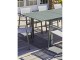 Table de jardin MIAMI 240/300x100 cm en aluminium kaki avec rallonge DCB Garden - Autre vue