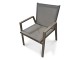 Fauteuil de jardin empilable FLORIDE en textilene et aluminium Quartz DCB Garden