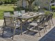 Fauteuil de jardin empilable FLORIDE en textilene et aluminium gris DCB Garden - Autre vue