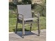 Fauteuil de jardin empilable FLORIDE en textilene et aluminium gris DCB Garden - Autre vue