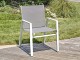 Fauteuil de jardin empilable FLORIDE en textilene taupe et aluminium blanc DCB Garden - Autre vue