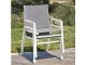 Fauteuil de jardin empilable FLORIDE en textilene taupe et aluminium blanc DCB Garden - Autre vue