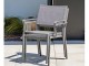 Fauteuil de jardin empilable STOCKHOLM en textilene et aluminium gris fonce DCB Garden - Autre vue