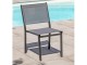 Chaise de jardin TOLEDE empilable en aluminium et textilene gris fonce DCB Garden - Autre vue