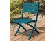 Chaise de jardin pliante MARIUS en aluminium bleu canard DCB Garden - Autre vue